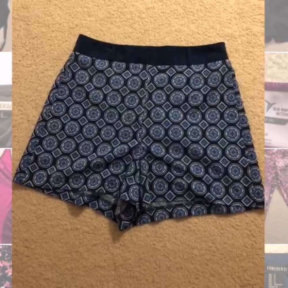 High Waisted Patterned Shorts
